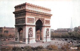 75-PARIS L ARC DE TRIOMPHE ET LA TOUR EIFFEL-N°C4082-E/0257 - Sonstige & Ohne Zuordnung