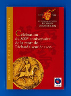Pub-153PH5 Limoges, Célébration Du 800e Anniversaire De La Mort De RICHARD COEUR DE LION, BE - Pubblicitari