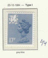 1984 MNH Wales SG 44 Type I - Galles