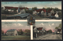 AK Torna B. Dresden, Gasthaus Goldener Stiefel, Dorfstrasse, Dorfansicht  - Dresden