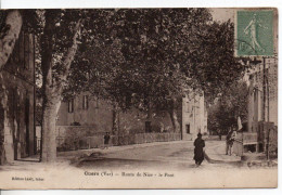 Carte Postale Ancienne Cuers - Route De Nice. Le Pont - Cuers