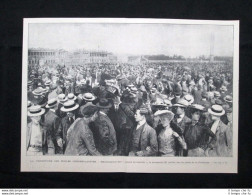 27 Luglio 1902 Manifestazione A Piazza Della Concordia, A Parigi Stampa Del 1902 - Autres & Non Classés