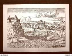 Baia O Bacoli Itinerario D'Italia Anno 1747 Francesco Scotto Ristampa Anastatica - Carte Geographique