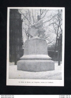 La Statua Di Balzac, Di Falguière, Avenue De Friedland Stampa Del 1902 - Otros & Sin Clasificación