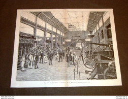 Grande Stampa Esposizione Nazionale Di Torino Nel 1881 Galleria Delle Macchine - Before 1900