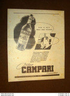 Pubblicità Del 1942 Liquore Bitter Campari Davide Campari & C. Milano Tema # 002 - Other & Unclassified
