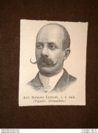 Incisione Del 1894 Onorevole O Deputato L'Avvocato Ippolito Luzzati Di Vignale - Before 1900