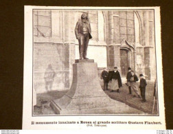 Rouen Nel 1907 Monumento Allo Scrittore Gustave Flaubert - Otros & Sin Clasificación