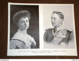 Fidanzamento Nel 1905 Sofia Carlotta D'Oldenburgo E Principe Eitel Di Germania - Altri & Non Classificati