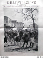 L'Illustrazione Italiana Del 18 Aprile 1897 Ginotti Ferrero Croce Rossa Candia - Ante 1900