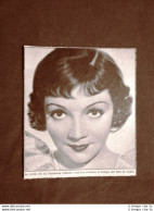 L'Attrice Claudette Colbert Ai Tempi Del Film Di Capra Stampa Del 1956 - Other & Unclassified