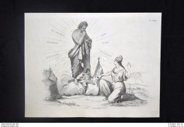 Incisione D'allegoria E Satira Napoleone III, Francia Don Pirlone 1851 - Vor 1900
