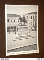 Rarissima Veduta Di Fine '800 Rovigo - Monumento A Giuseppe Garibaldi - Before 1900