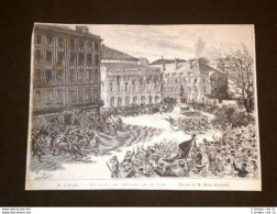 Liegi Rivolta In Piazza Del Teatro 18 Marzo 1886 Belgio - Antes 1900