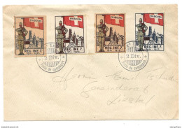 9 - 2 - Enveloppe 1ère Guerre Mondiale Avec Timbres Militaires Reg. Inf. 7 - Cachets "poste De Campagne 2 Div." - Dokumente