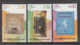 2021 Cuba Mailboxes Post Office  Complete Set Of 3 MNH - Neufs