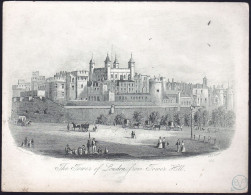 +++ CARTE PORCELAINE - Porseleinen Kaart - The Tower Of London From Tower Hill   // - Cartoline Porcellana