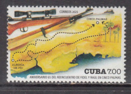 2021 Cuba Raul & Fidel Revolution Guns Cinco Palmas Complete Set Of 1 MNH - Nuevos