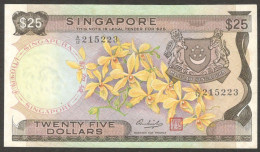 Singapore 25 Dollars Hon Sui Sen Red Seal P-4 ND 1972 AUNC High Grade - Singapore