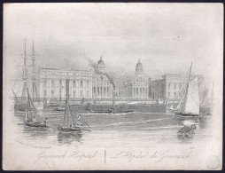 +++ CARTE PORCELAINE - Porseleinen Kaart - Greenwich Hospital  // - Cartoline Porcellana