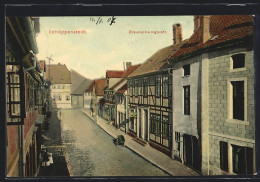 AK Schöppenstedt, Braunschweigerstrasse Aus Der Vogelschau  - Braunschweig