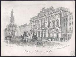 +++ CARTE PORCELAINE - Porseleinen Kaart - Somerset House London // - Cartes Porcelaine