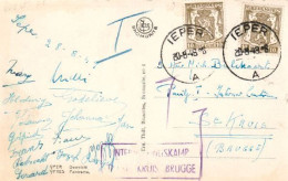 Interneringskamp Sint-kruis-brugge - 1949 - Oorlogs Gouverneur West Vlaanderen Michiel Bulckaert Censuur Ieper - Guerra '40-'45 (Storia Postale)