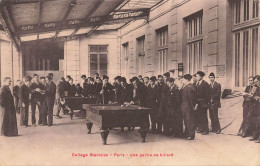 Paris 6ème * Thème Billard * Collège Stanislas , Une Partie * Rue Notre Dame Des Champs * Jeu Game Sport - Paris (06)