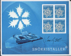 Lars Sjööblom Sweden 2010. Snow Crystals. Michel 2791 KLB.+ MNH. Signed. - Blocks & Sheetlets