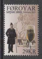 2022 Faroe Islands Local Beverages Sepac Beer Complete Set Of 1 MNH @ BELOW FACE VALUE - Färöer Inseln