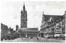 CPA PK AK  CARTE POSTALE BELGIQUE GAND PLACE SAINT-BAVON ET BEFFROI - Sonstige & Ohne Zuordnung