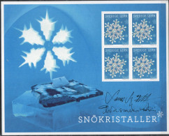 Lars Sjööblom Sweden 2010. Snow Crystals. Michel 2791 KLB.+ MNH. Signed. - Blokken & Velletjes