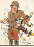 WW2 Guerre 39/45 War * CPA Illustrateur Satirique * La Fessée ! * Hitler Nazi Nazisme Croix Gammée - Oorlog 1939-45