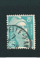 N° 810 Marianne De Gandon 8 Frs 1948 Bleu Clair  Timbre France Oblitéré - 1945-54 Marianne Of Gandon