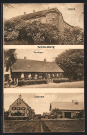 AK Rödelsee, Schloss Schwanberg, Forsthaus, Ökonomie  - Caza