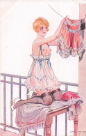 ILLUSTRATEUR PELTIER LES BALCONS DE LA PARISIENNE FEMME SEINS NUS  R4 - Sonstige & Ohne Zuordnung