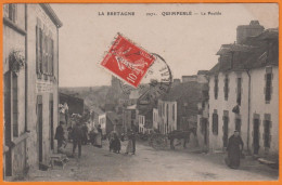 CPA  De  QUIMPERLE  Le Pouldu   Une Rue  Bien Animée    Année 1918   Pour LE BOURGET Seine - Quimperlé