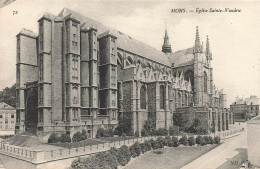 BELGIQUE - Mons - Vue Générale De L'église Sainte Waudru - Carte Postale Ancienne - Mons