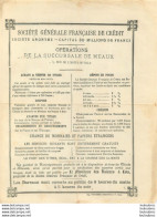 MEAUX SOCIETE GENERALE FRANCAISE DE CREDIT 5 RUE DE L'HOTEL DE VILLE - 1900 – 1949