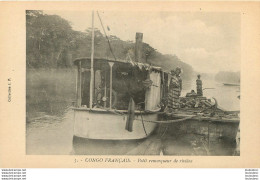 CONGO FRANCAIS PETIT REMORQUEUR DE RIVIERE COLLECTION J.F. - Französisch-Kongo