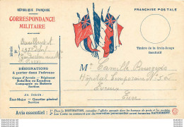 CARTE EN FRANCHISE  ENVOYEE AU SOLDAT CAMILLE BOURGEOIS HPï¿½?TAL TEMPORAIRE NÂ°5 A EVREUX - Reggimenti