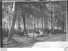 CAMPEMENT DE SOLDATS DANS LES BOIS  WW1 PHOTO ARGENTIQUE 18 X 13 CM - Guerre, Militaire