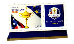 2018 : Sport Golf Ryder Cup Provenant Du Bloc BF144 - Y&T 5245A - Unused Stamps