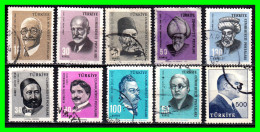 TURKIA ( EUROPA )  SELLOS DIFERENTES  AÑOS Y VALORES .TEMATICA PERSONAJES - Used Stamps