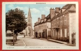 03 - ALLIER - NEUILLY LE REAL - CPA 1537 - Hotel De Ville / Eglise - éd Cigogne - Other & Unclassified