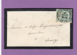 LETTRE FORMAT CARTE DE VISITE DE GOZEE LEZ THUIN ADRESSE A UN SENATEUR A CINEY. - Covers & Documents