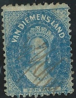 RARE - [1855] TASMANIE (VAN DIEMENS LAND) TIMBRE IMPRIMES SANS VALEUR. - Usados