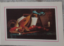 Petit Calendrier Poche 1982 Peinture Vallayer Coster Musique Violon Librairie Avenue De Gaulle Le Mans Sarthe - Petit Format : 1981-90