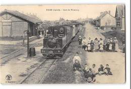 CPA 45 Isdes La Gare Et Le Train Tramway - Other & Unclassified