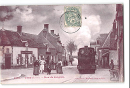 CPA 45 Tigy Rue De Jargeau Et Le Train Tramway - Sonstige & Ohne Zuordnung